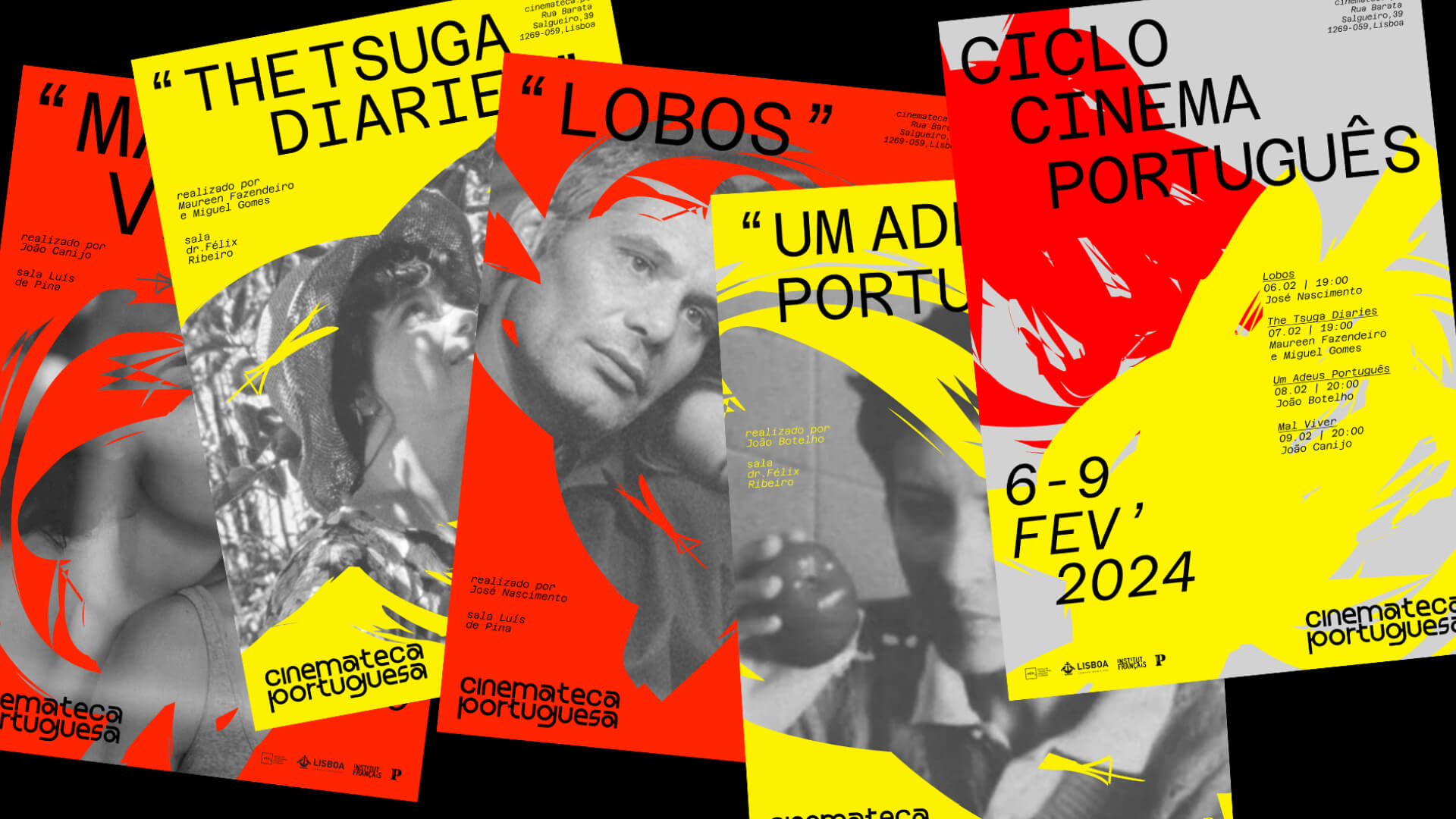 cinemateca portuguesa set of five posters