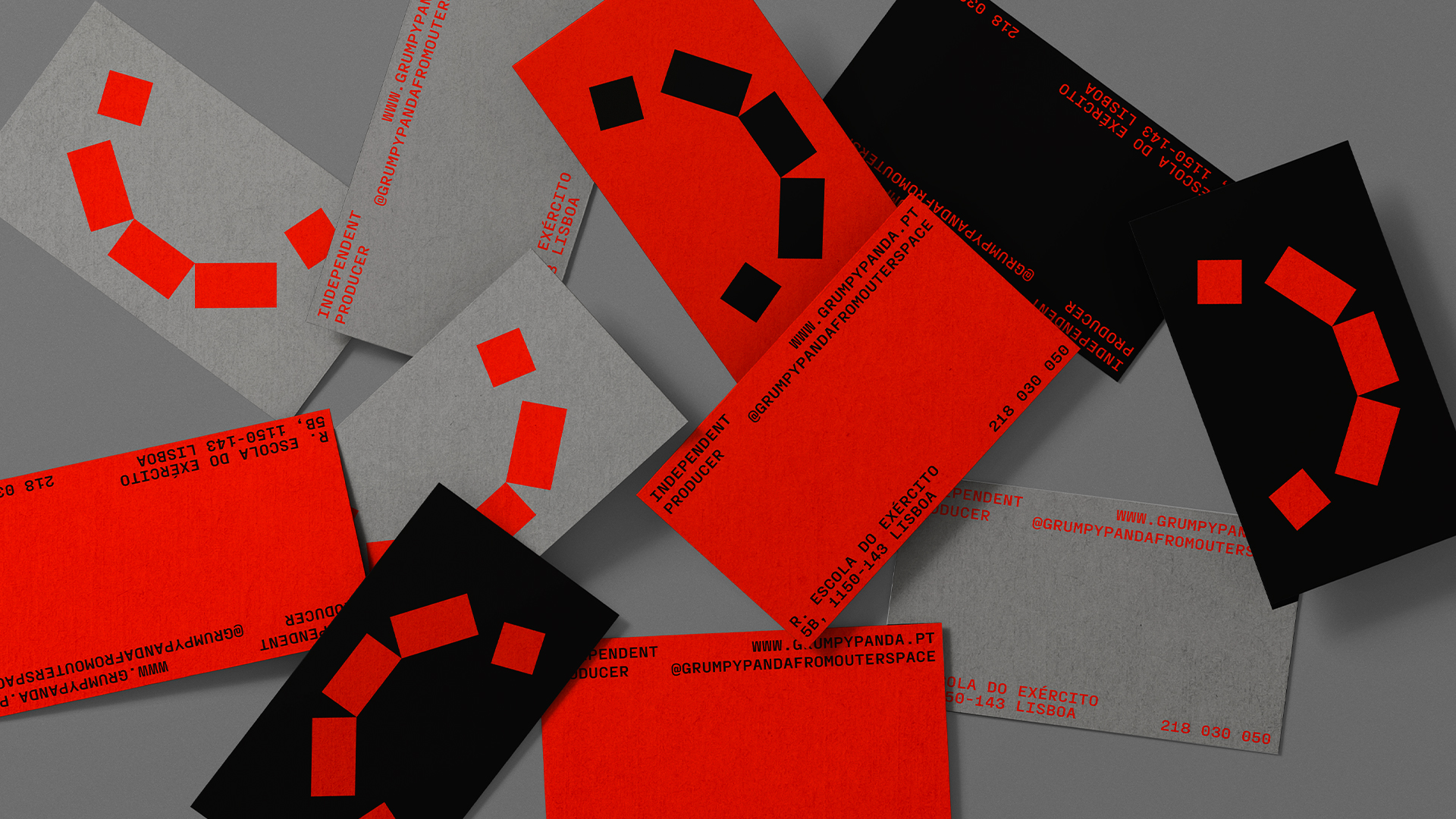 grumpy panda business cards