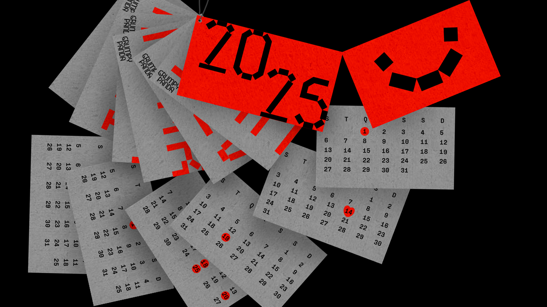 grumpy panda calendar