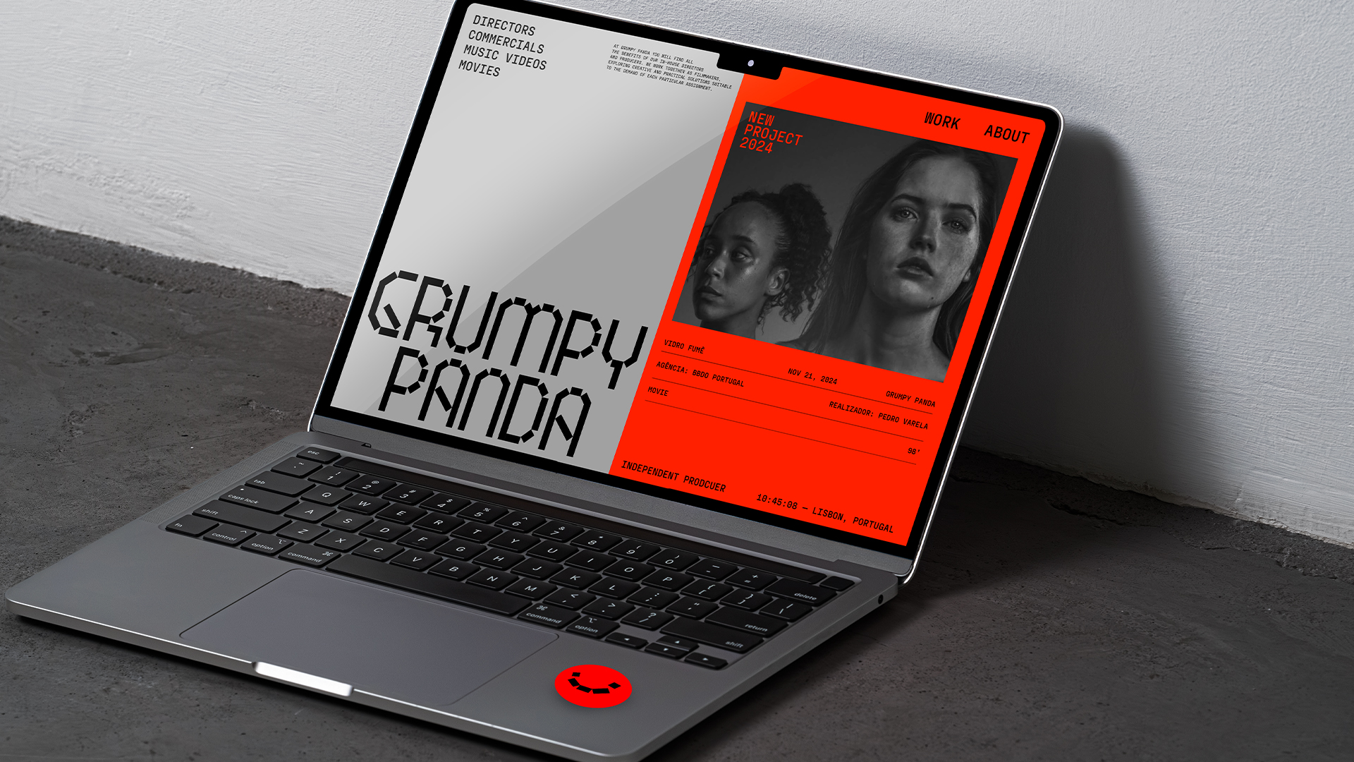 grumpy panda landing scape