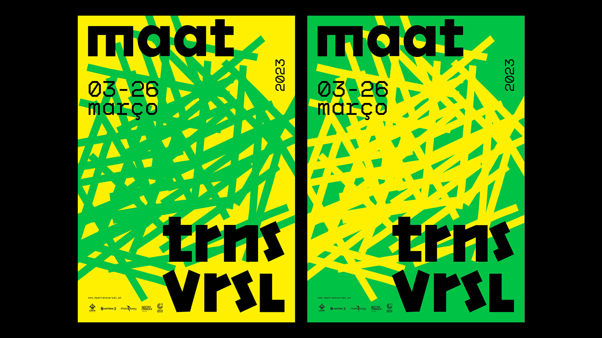 maat transversal green and yellow posters