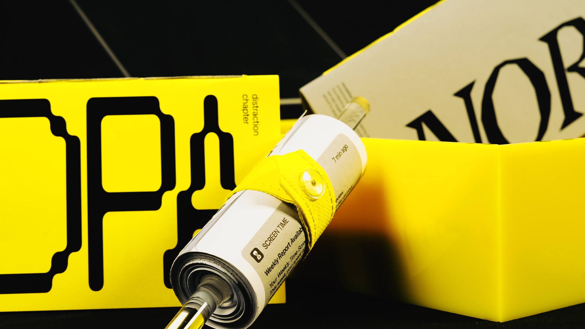 paradox of distraction box closer detail roll outside the box books