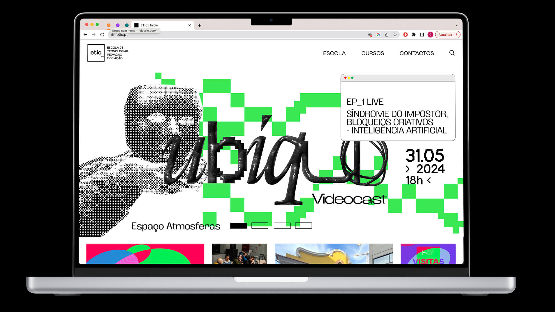 ubiquo videocast banner on school site