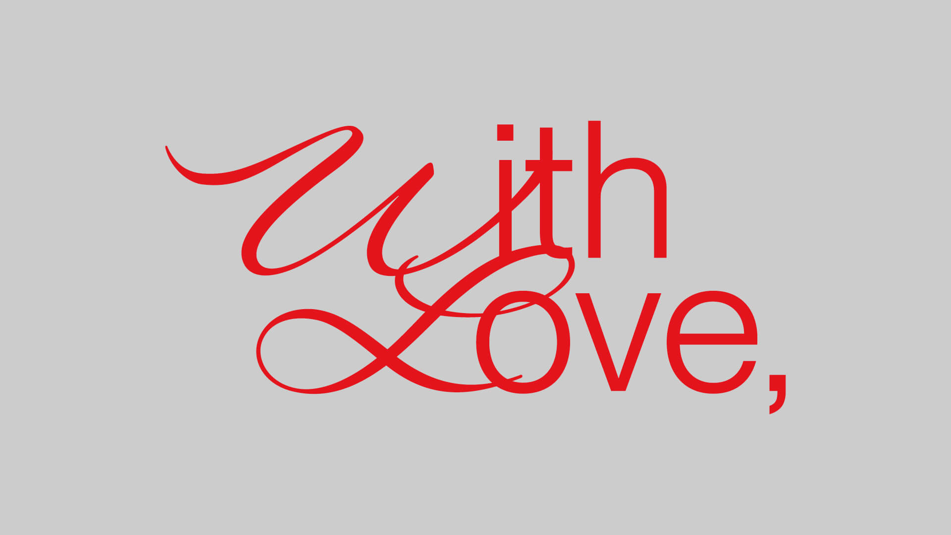 with love logo in red